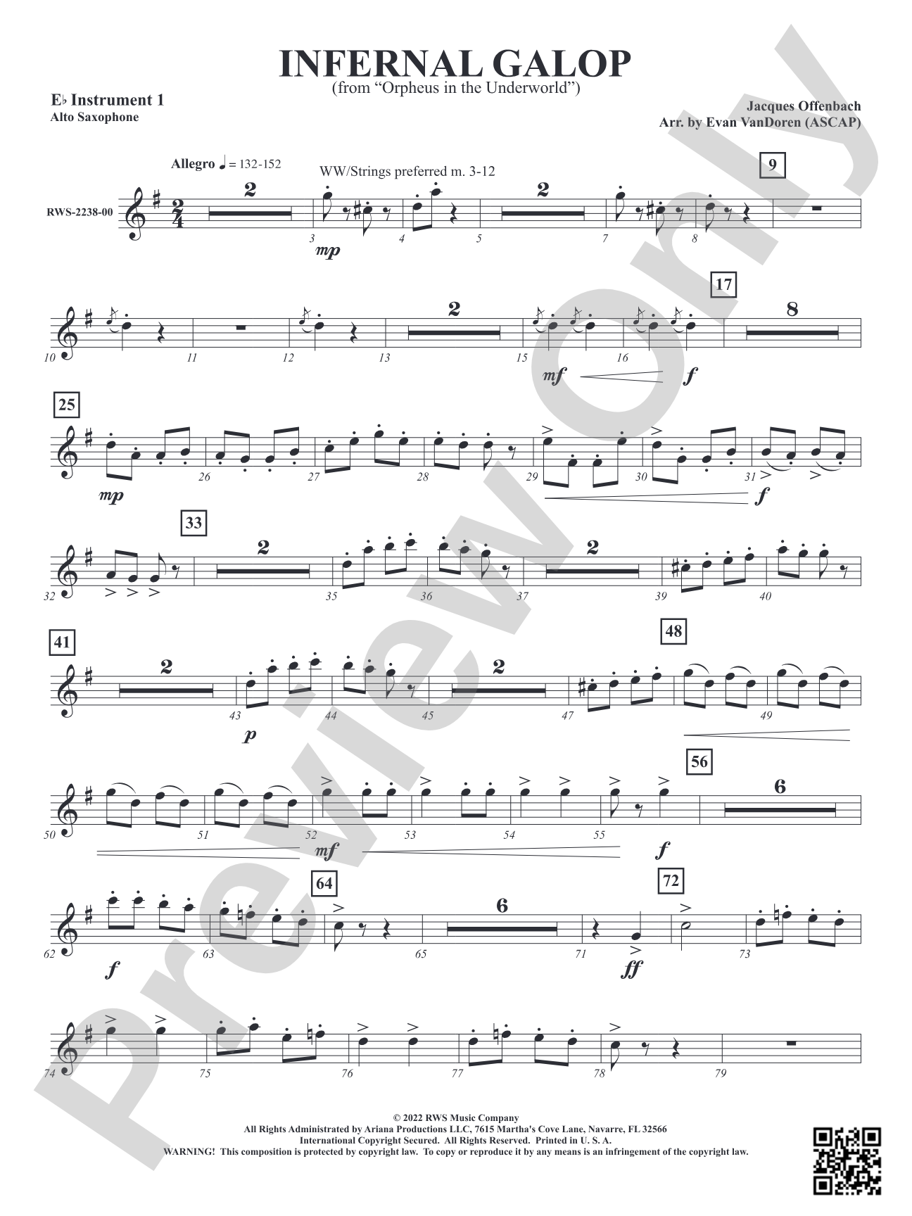 Infernal Galop - From <i>Orpheus in the Underworld</i>: Part 1 - E-flat Instruments