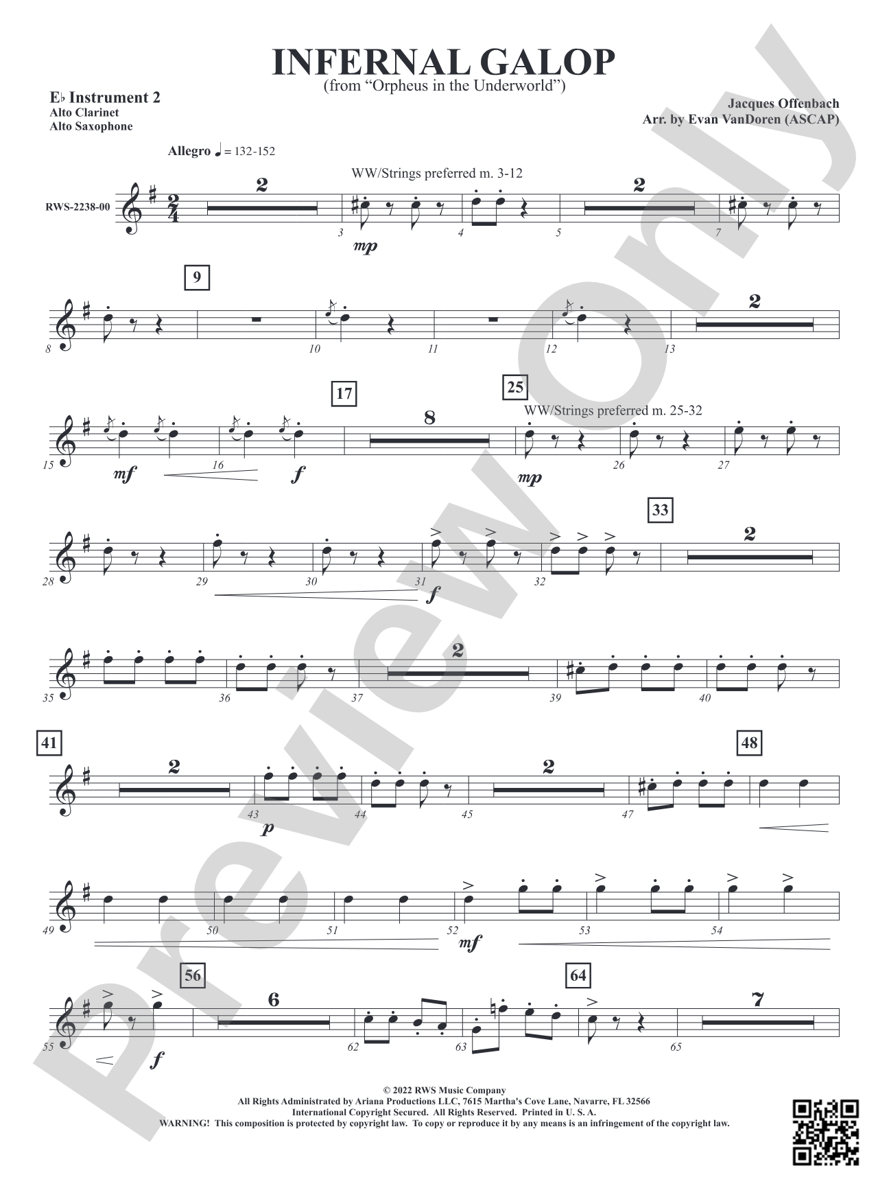 Infernal Galop - From <i>Orpheus in the Underworld</i>: Part 2 - E-flat Instruments