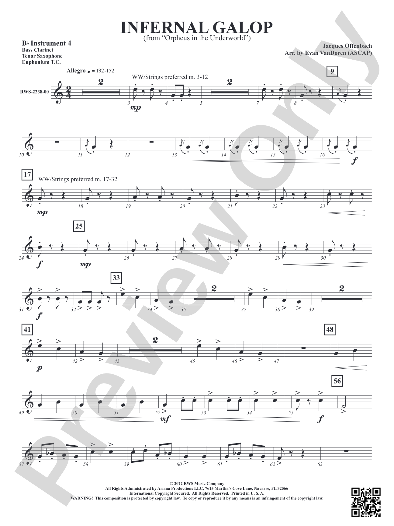 Infernal Galop - From <i>Orpheus in the Underworld</i>: Part 4 - B-flat Instruments