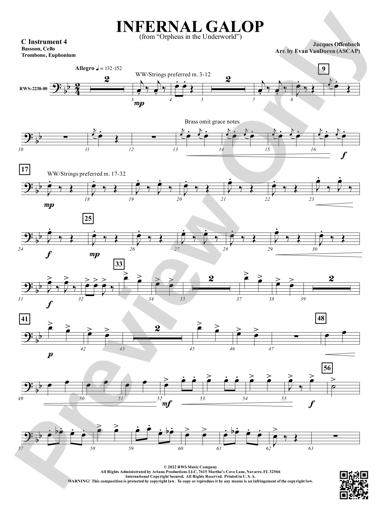 Infernal Galop - From <i>Orpheus in the Underworld</i>: Part 4 - C Instruments B.C.