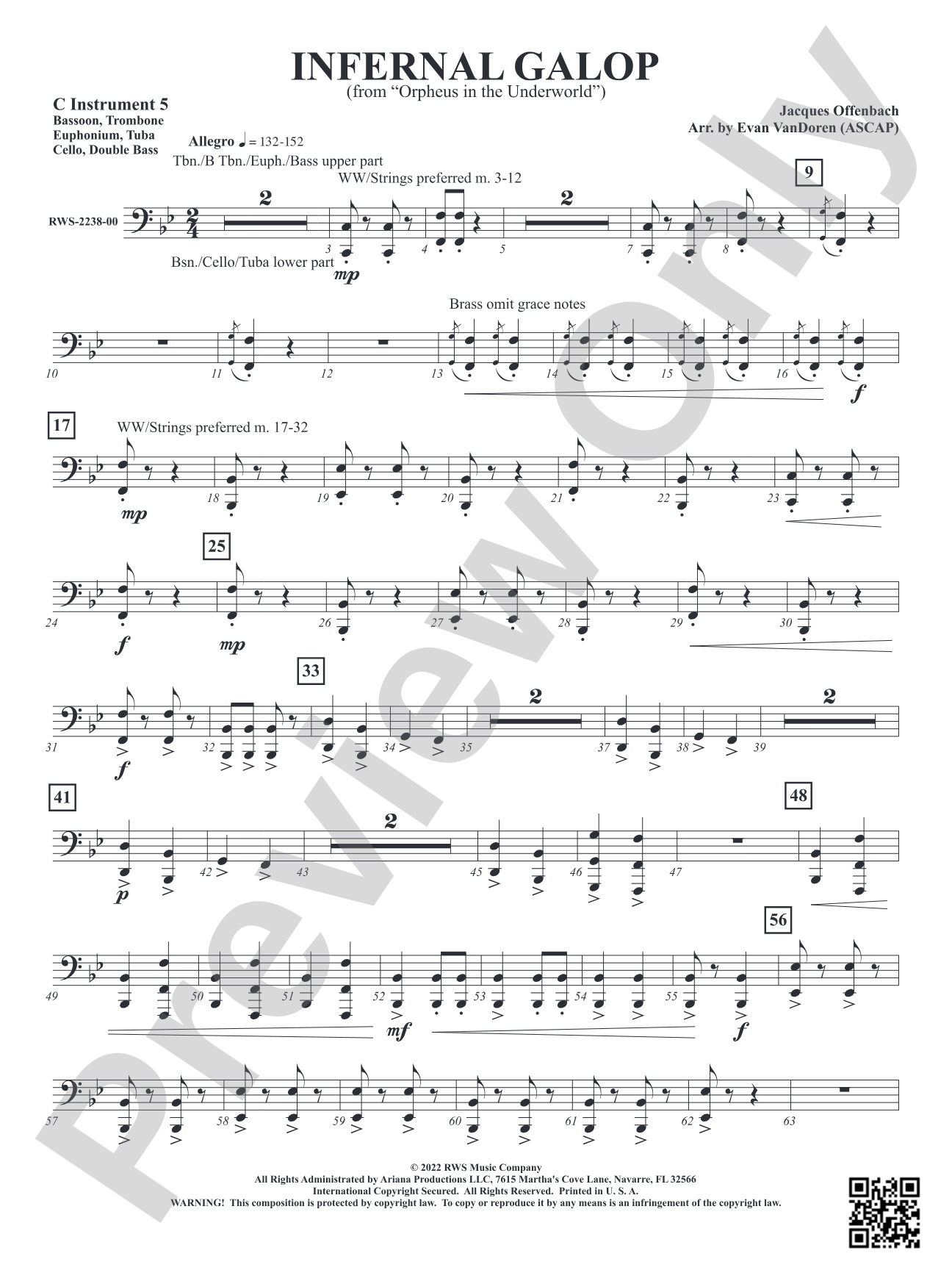 Infernal Galop - From <i>Orpheus in the Underworld</i>: Part 5 - C Instruments B.C.