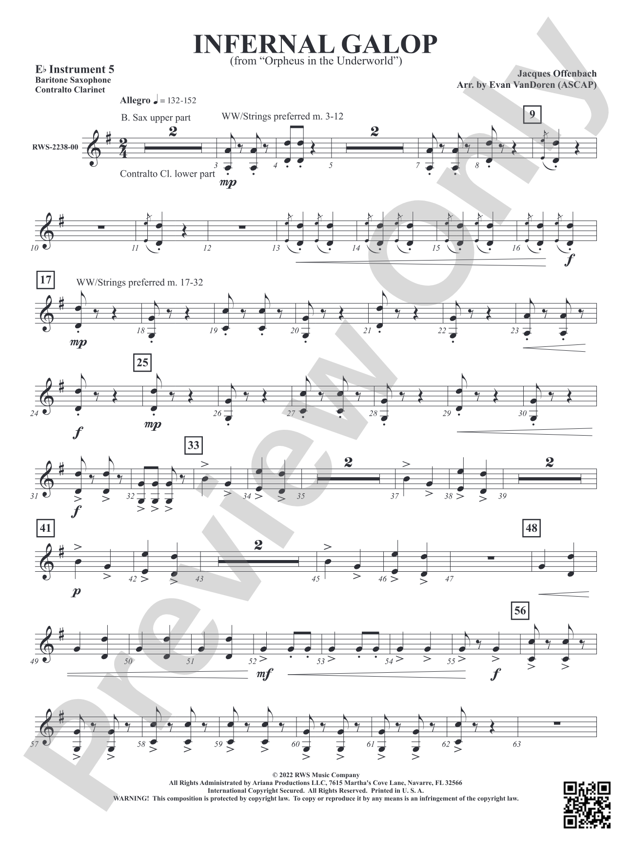 Infernal Galop - From <i>Orpheus in the Underworld</i>: Part 5 - E-flat Instruments