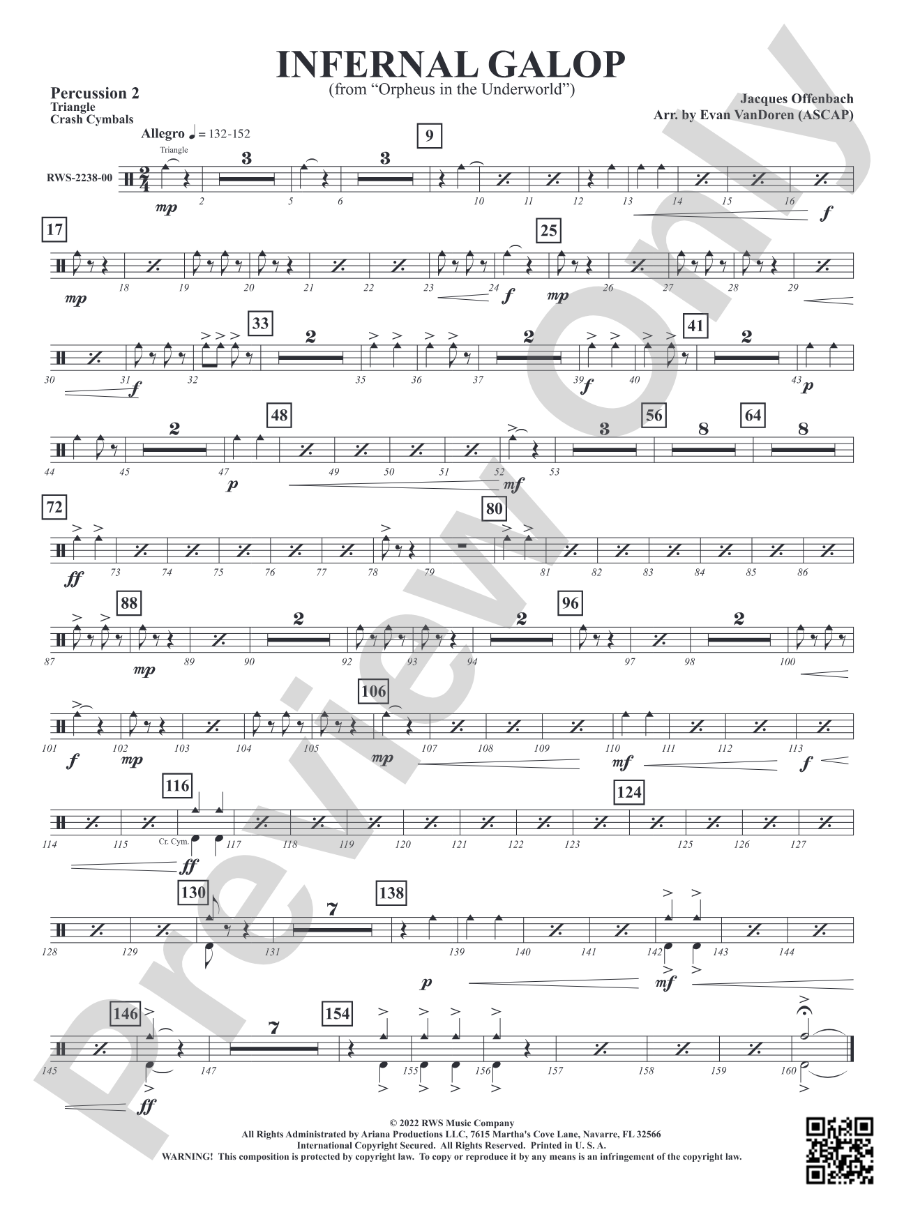 Infernal Galop - From <i>Orpheus in the Underworld</i>: 2nd Percussion