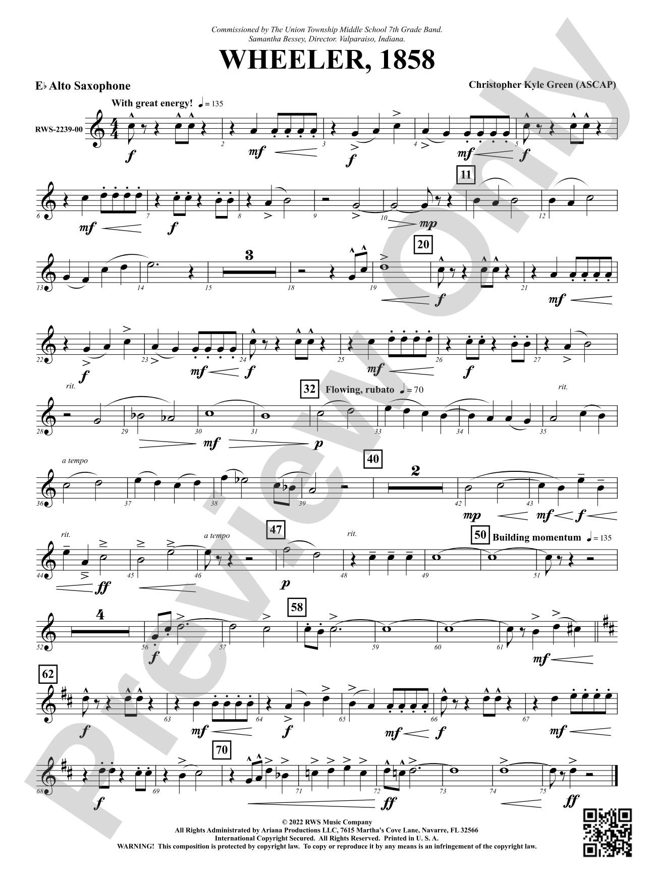 Wheeler, 1858: 1st E-flat Alto Saxophone