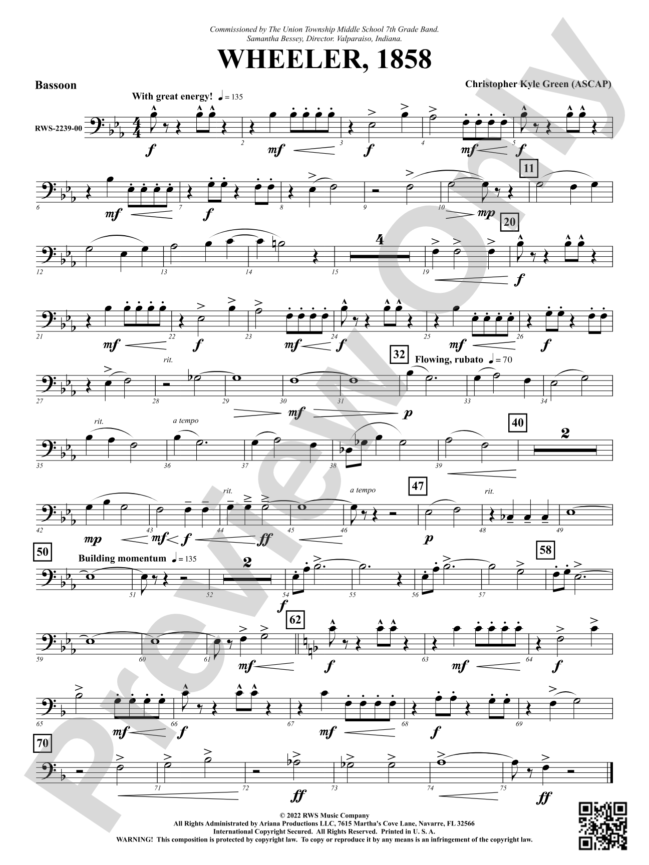 Wheeler, 1858: Bassoon