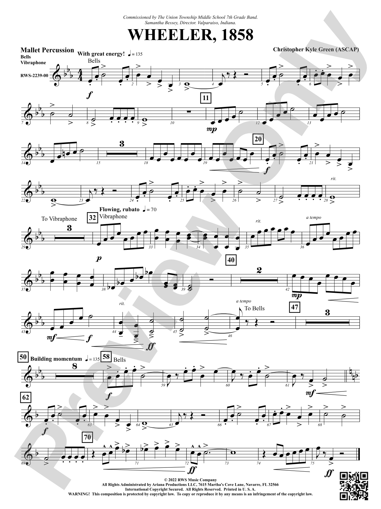 Wheeler, 1858: 1st Mallet Percussion