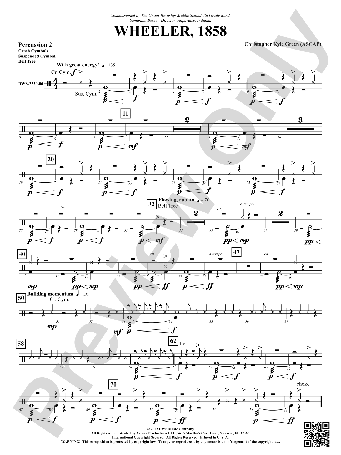 Wheeler, 1858: 2nd Percussion