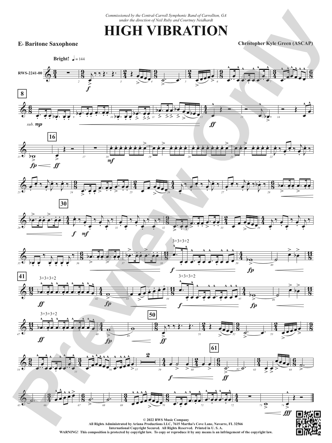 High Vibration: E-flat Baritone Saxophone