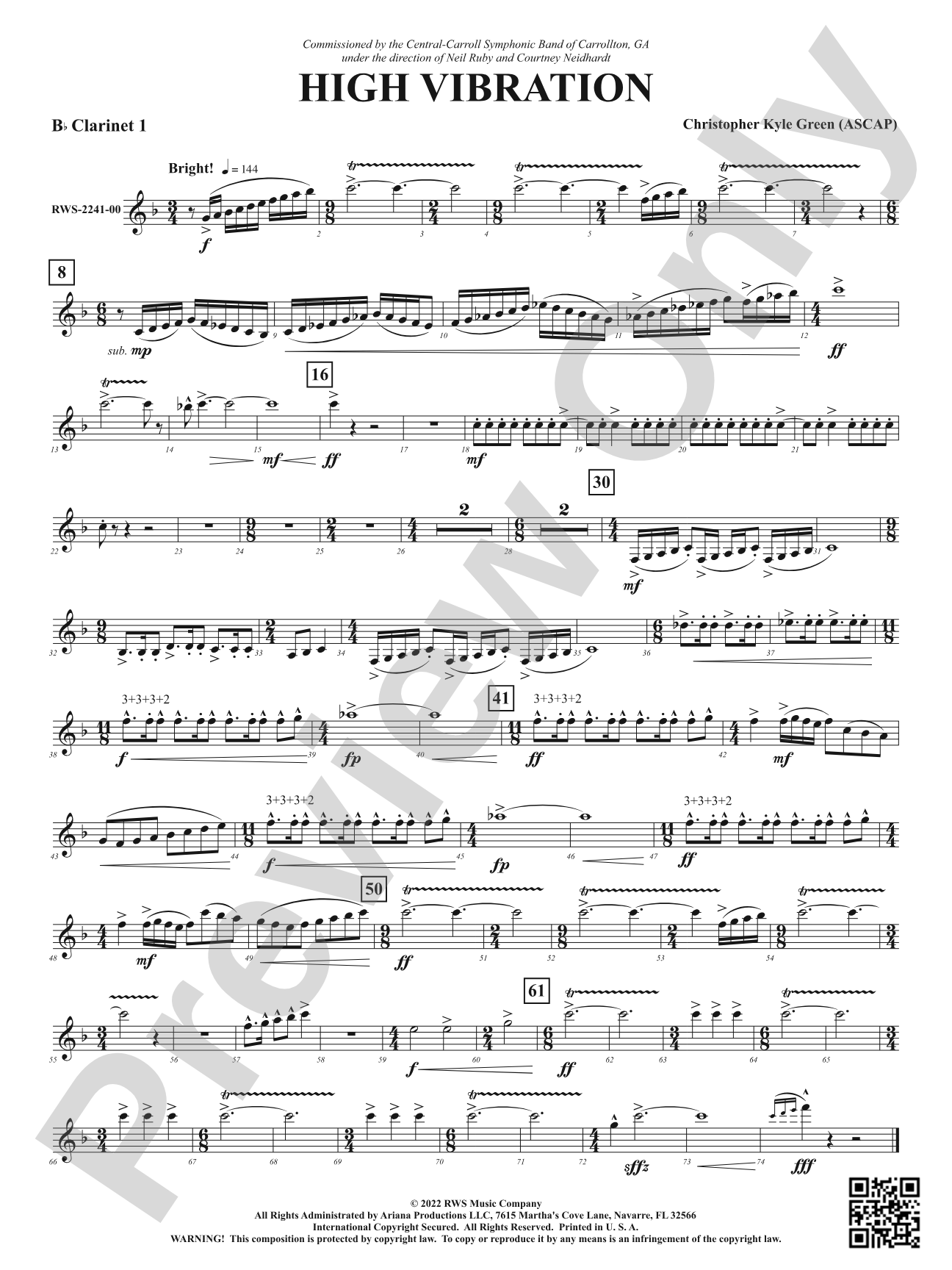 High Vibration: 1st B-flat Clarinet