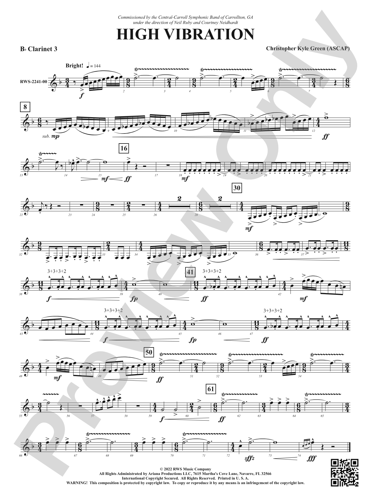 High Vibration: 3rd B-flat Clarinet