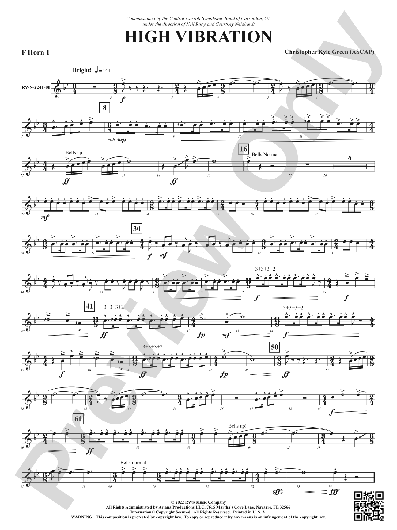 High Vibration: 1st F Horn
