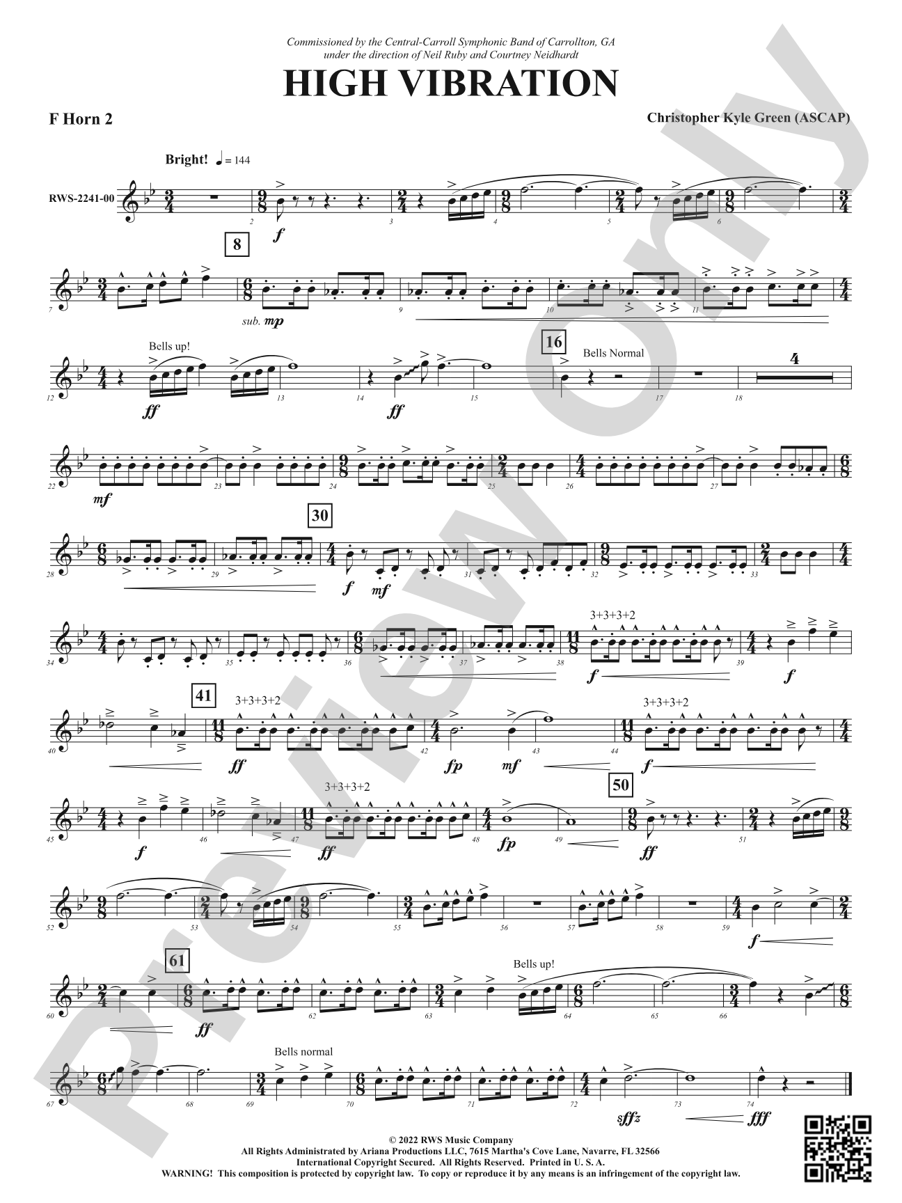 High Vibration: 2nd F Horn