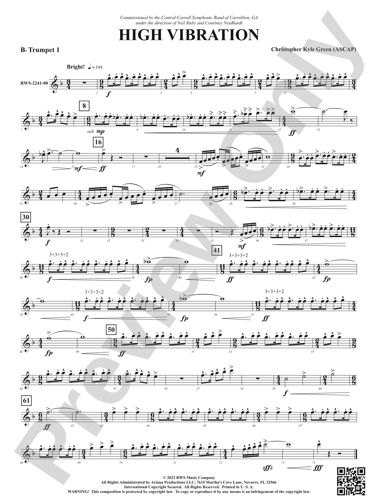 High Vibration: 1st B-flat Trumpet