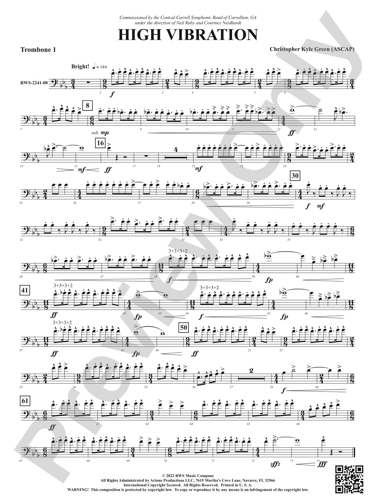 High Vibration: 1st Trombone