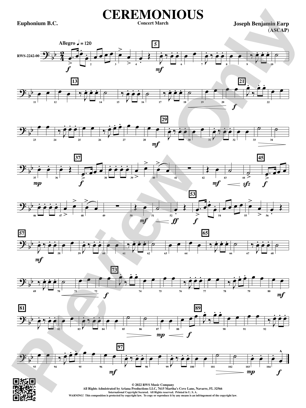 Ceremonious - Concert March: Baritone B.C.
