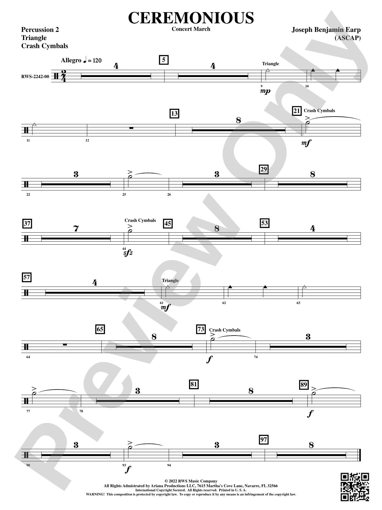 Ceremonious - Concert March: 2nd Percussion