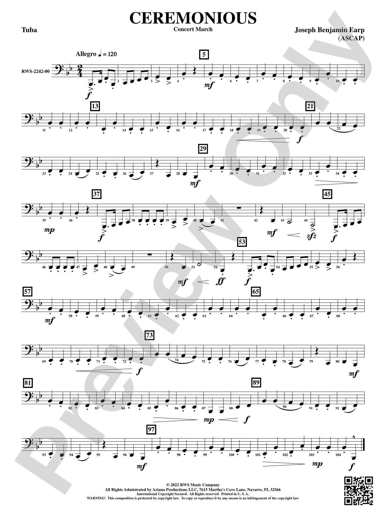Ceremonious - Concert March: Tuba