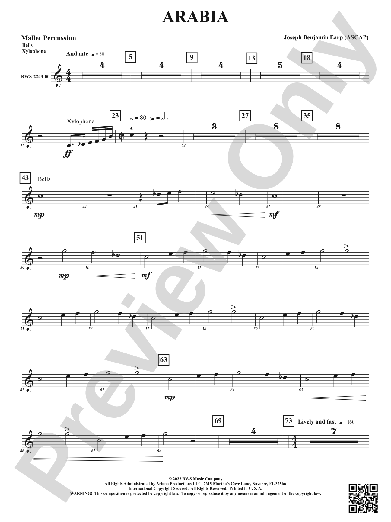 Arabia: 1st Mallet Percussion