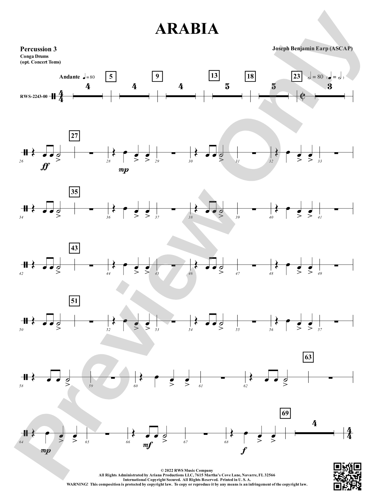 Arabia: 3rd Percussion
