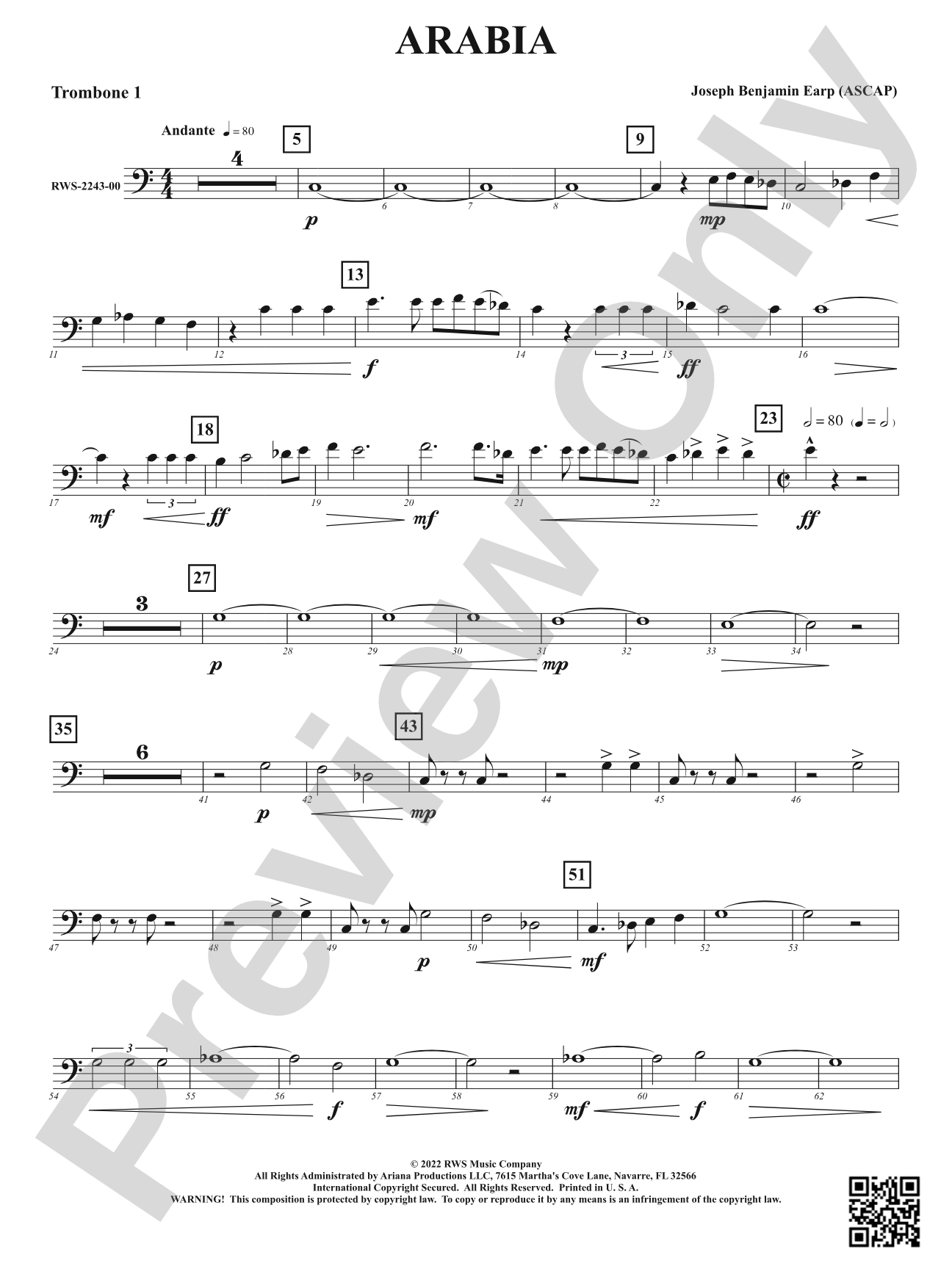 Arabia: 1st Trombone