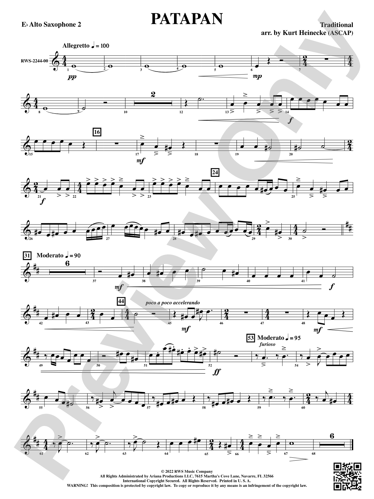 Patapan: 2nd E-flat Alto Saxophone
