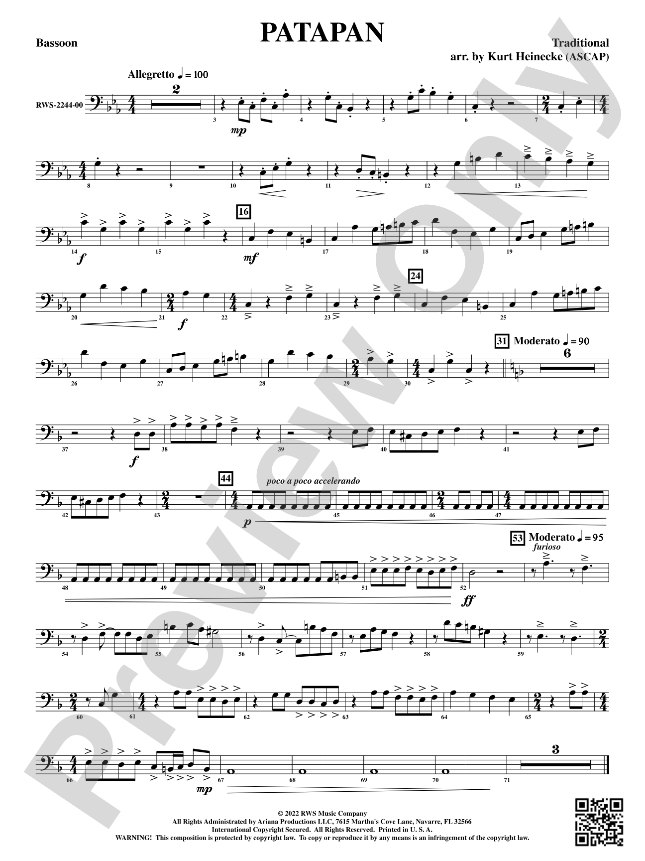 Patapan: Bassoon