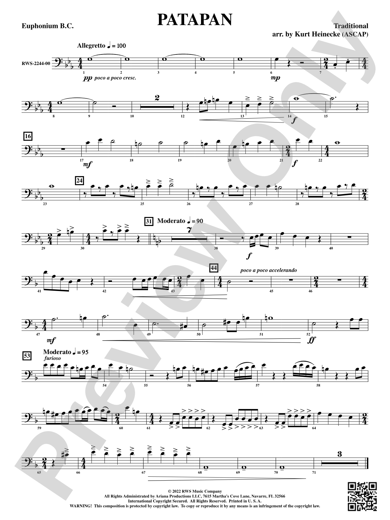 Patapan: Baritone B.C.