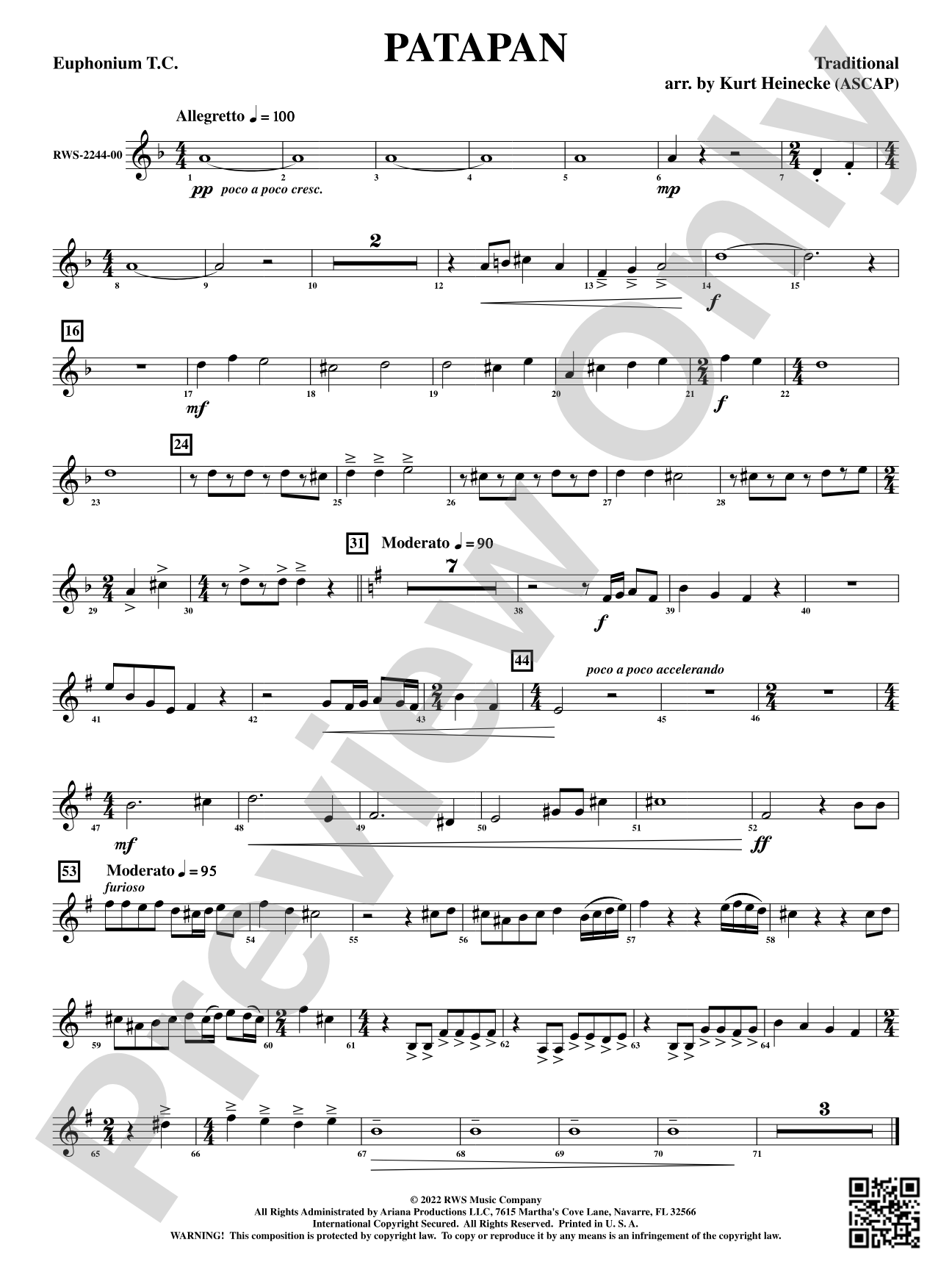 Patapan: Baritone T.C.
