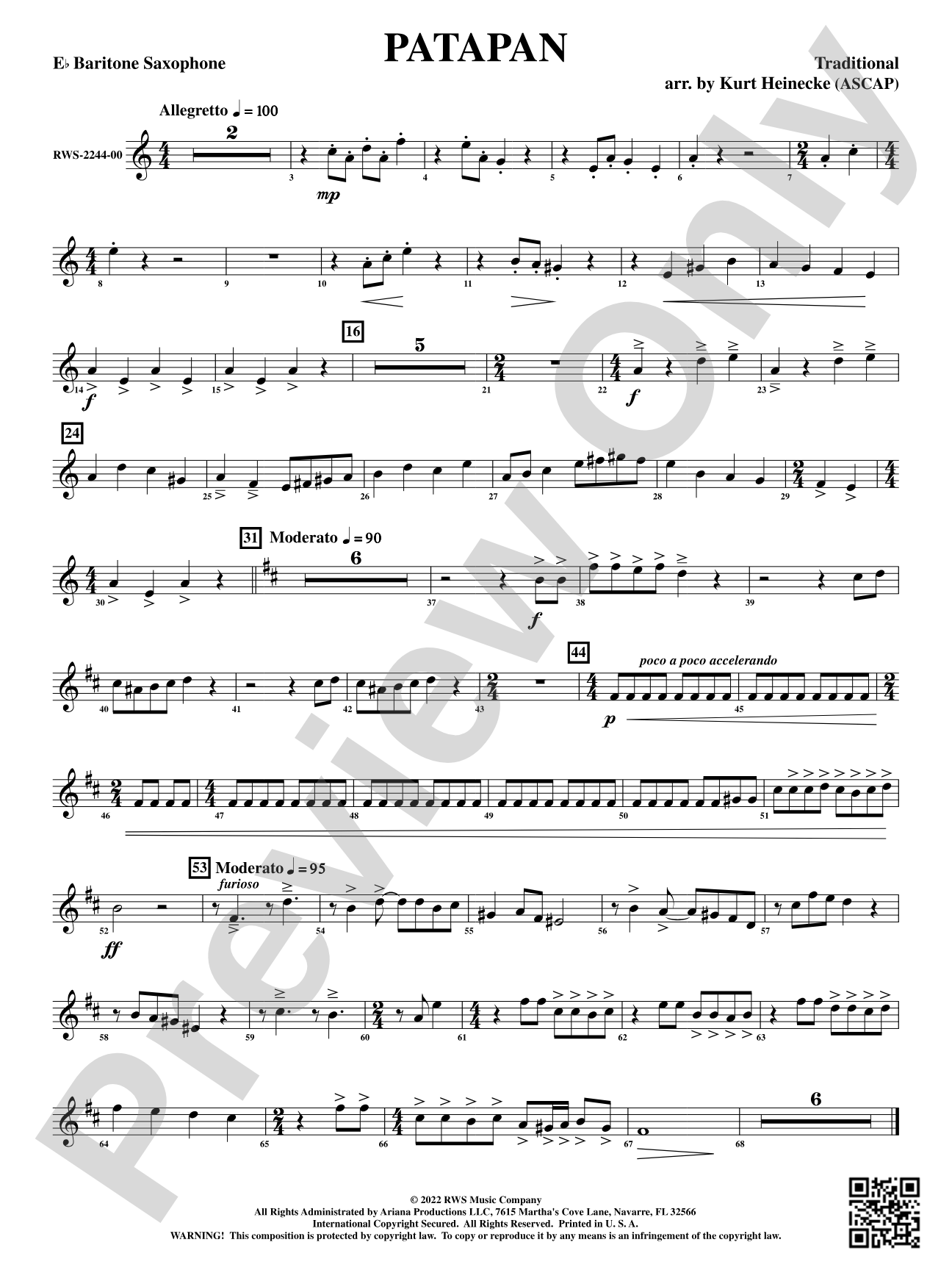 Patapan: E-flat Baritone Saxophone