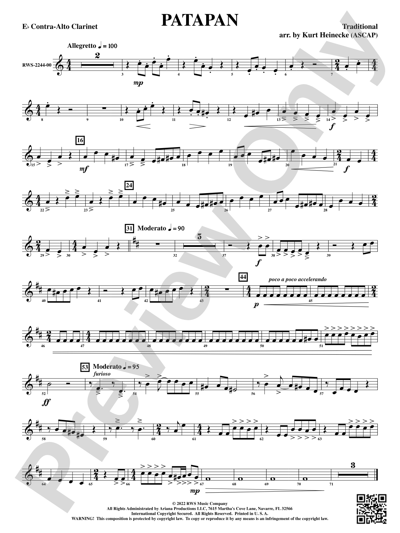 Patapan: E-flat Contra-Alto Clarinet