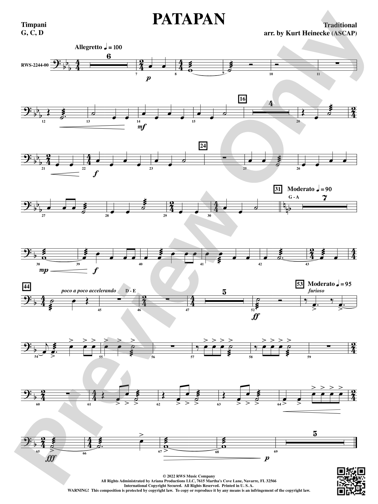 Patapan: Timpani