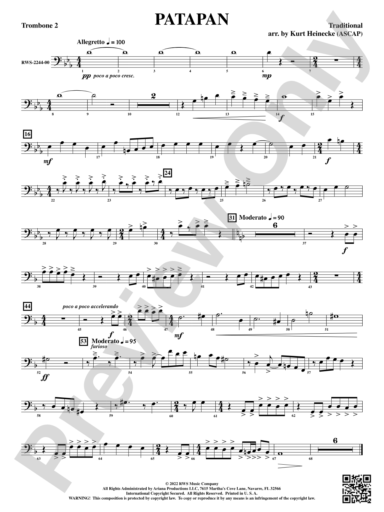 Patapan: 2nd Trombone