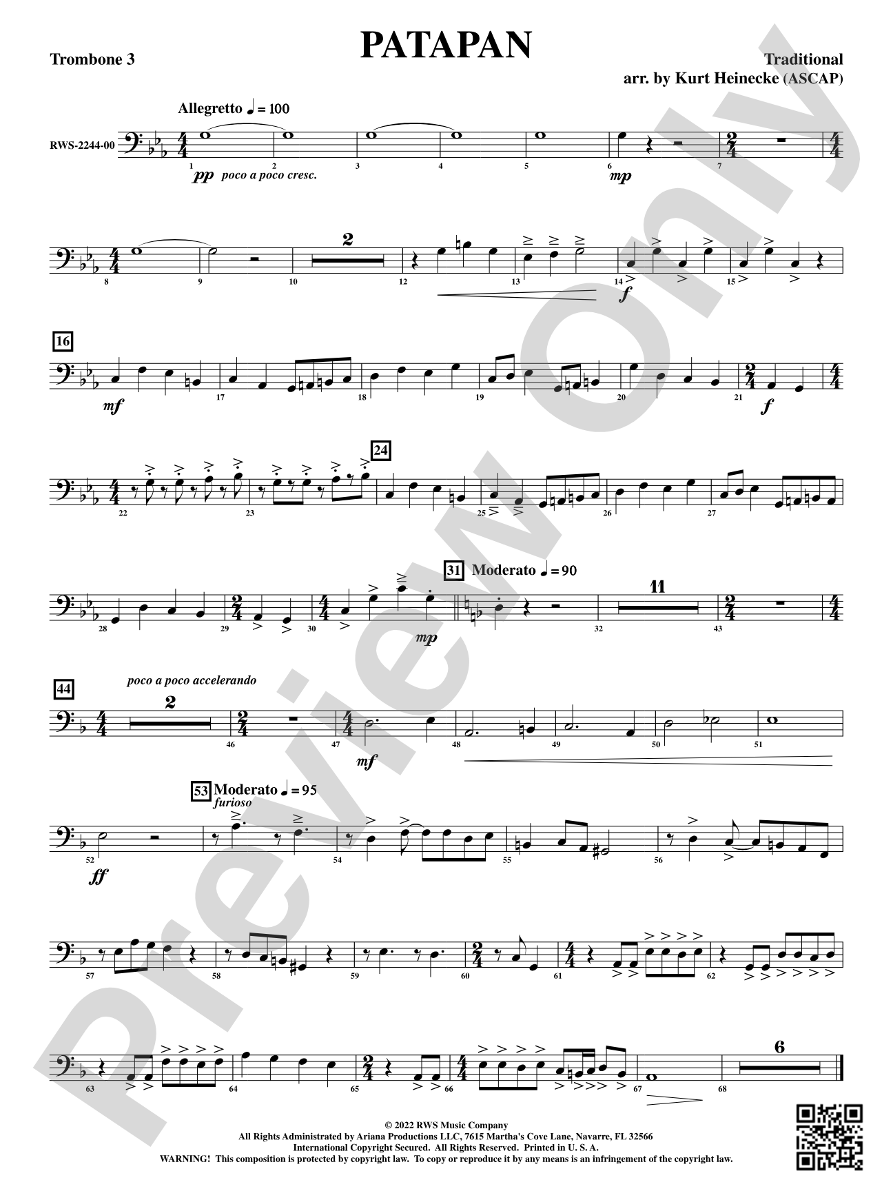 Patapan: 3rd Trombone
