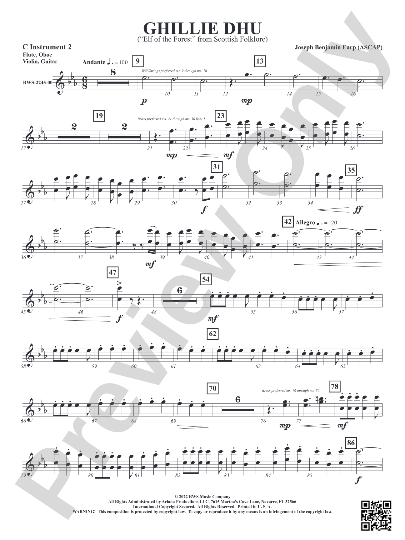 Ghillie Dhu - "Elf of the Forest" from Scottish Folklore: Part 2 - C Instruments T.C.