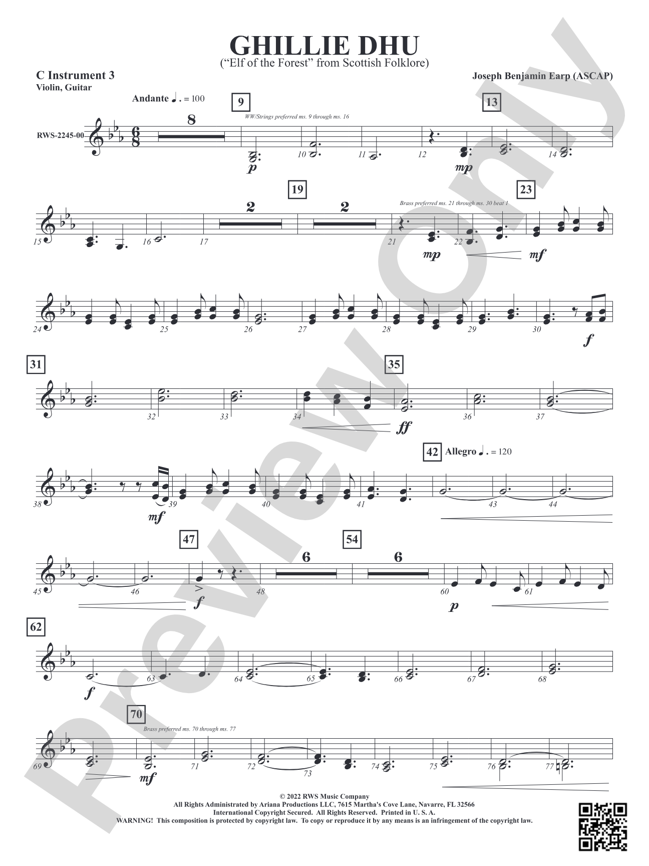 Ghillie Dhu - "Elf of the Forest" from Scottish Folklore: Part 3 - C Instruments T.C.