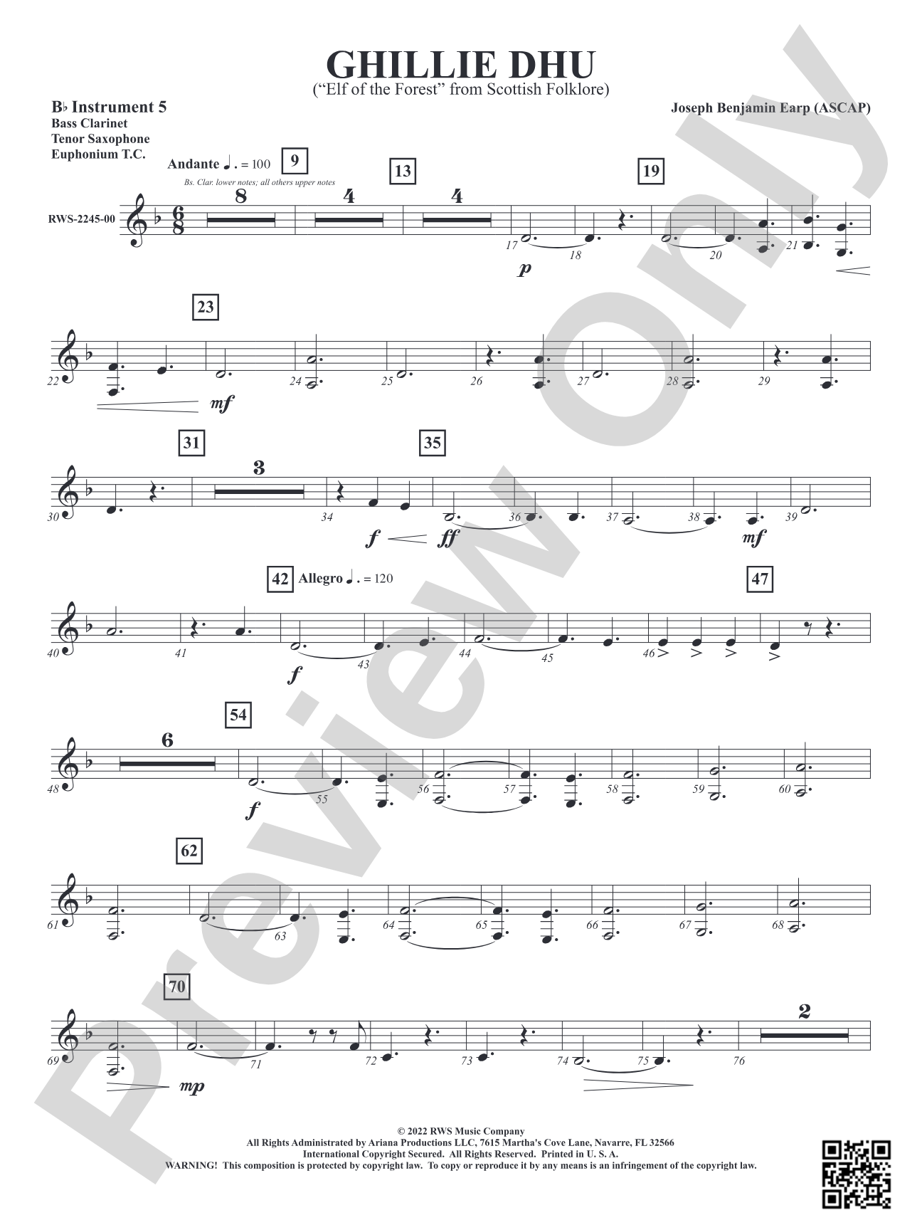 Ghillie Dhu - "Elf of the Forest" from Scottish Folklore: Part 5 - B-flat Instruments