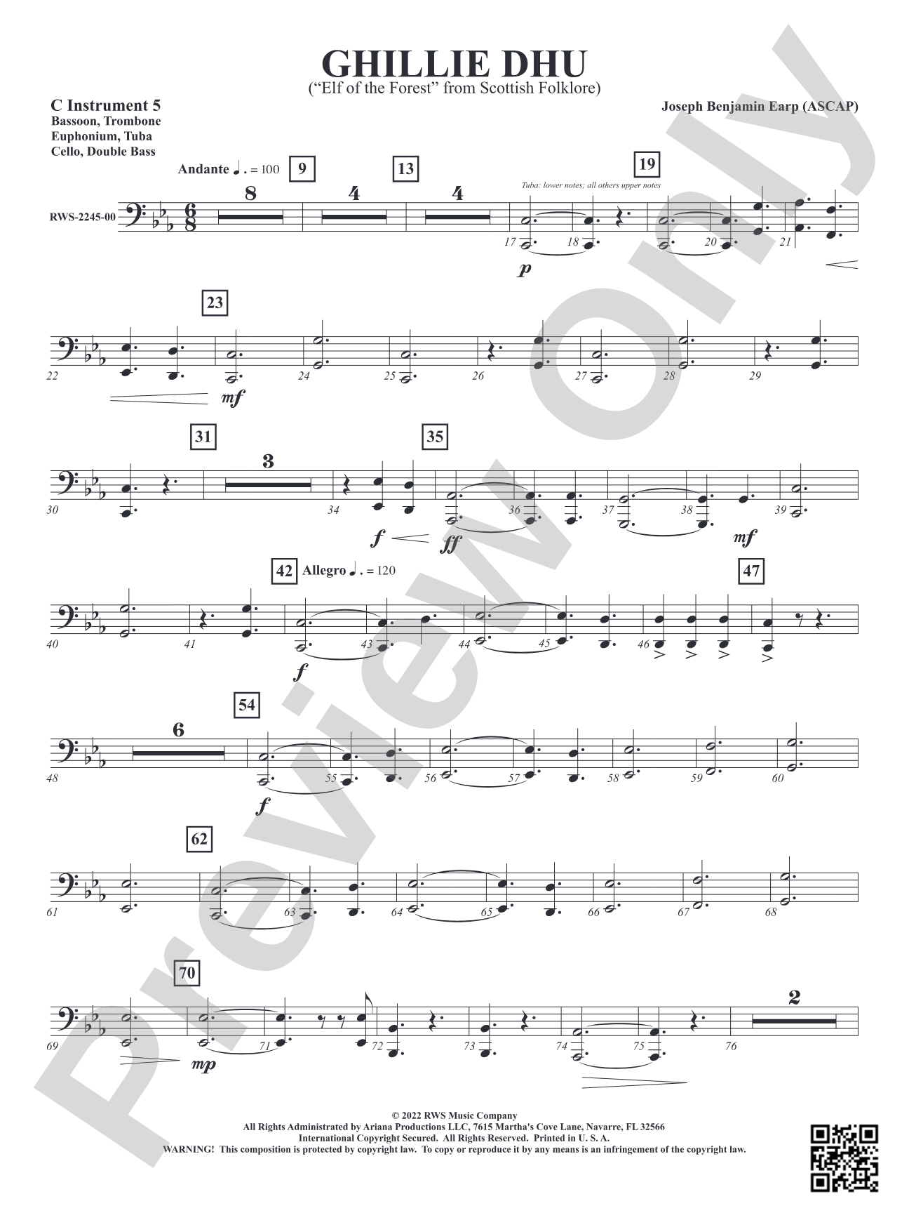 Ghillie Dhu - "Elf of the Forest" from Scottish Folklore: Part 5 - C Instruments B.C.