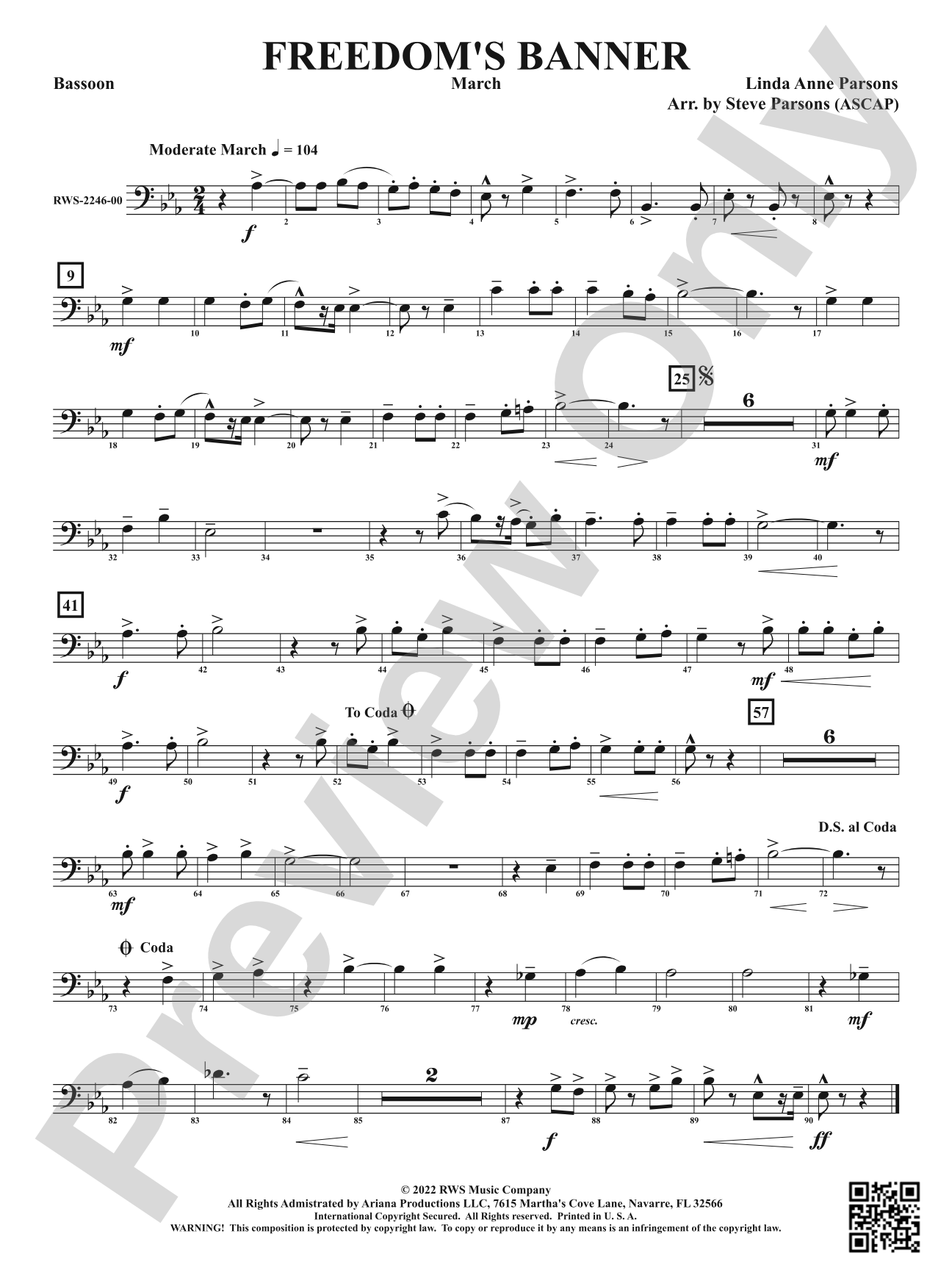 Freedom's Banner - March: Bassoon