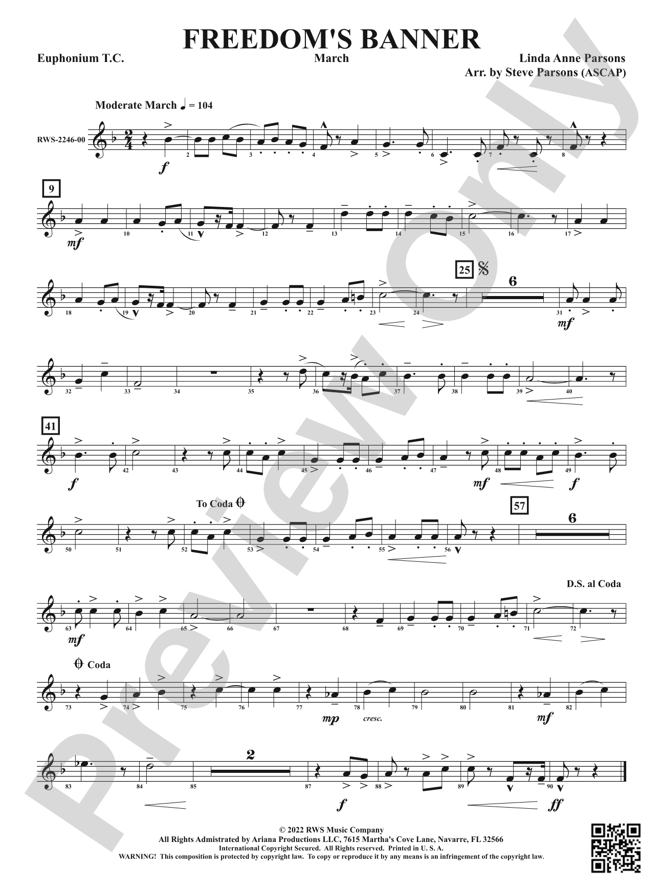 Freedom's Banner - March: Baritone T.C.