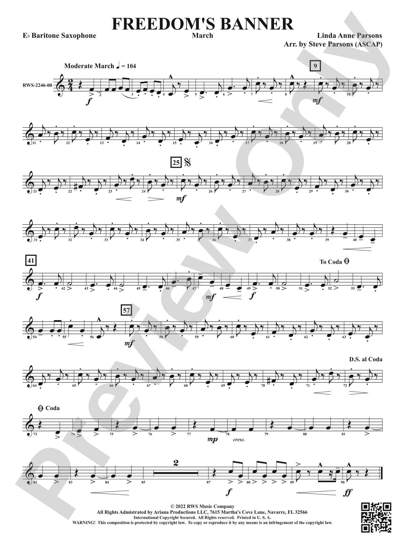 Freedom's Banner - March: E-flat Baritone Saxophone