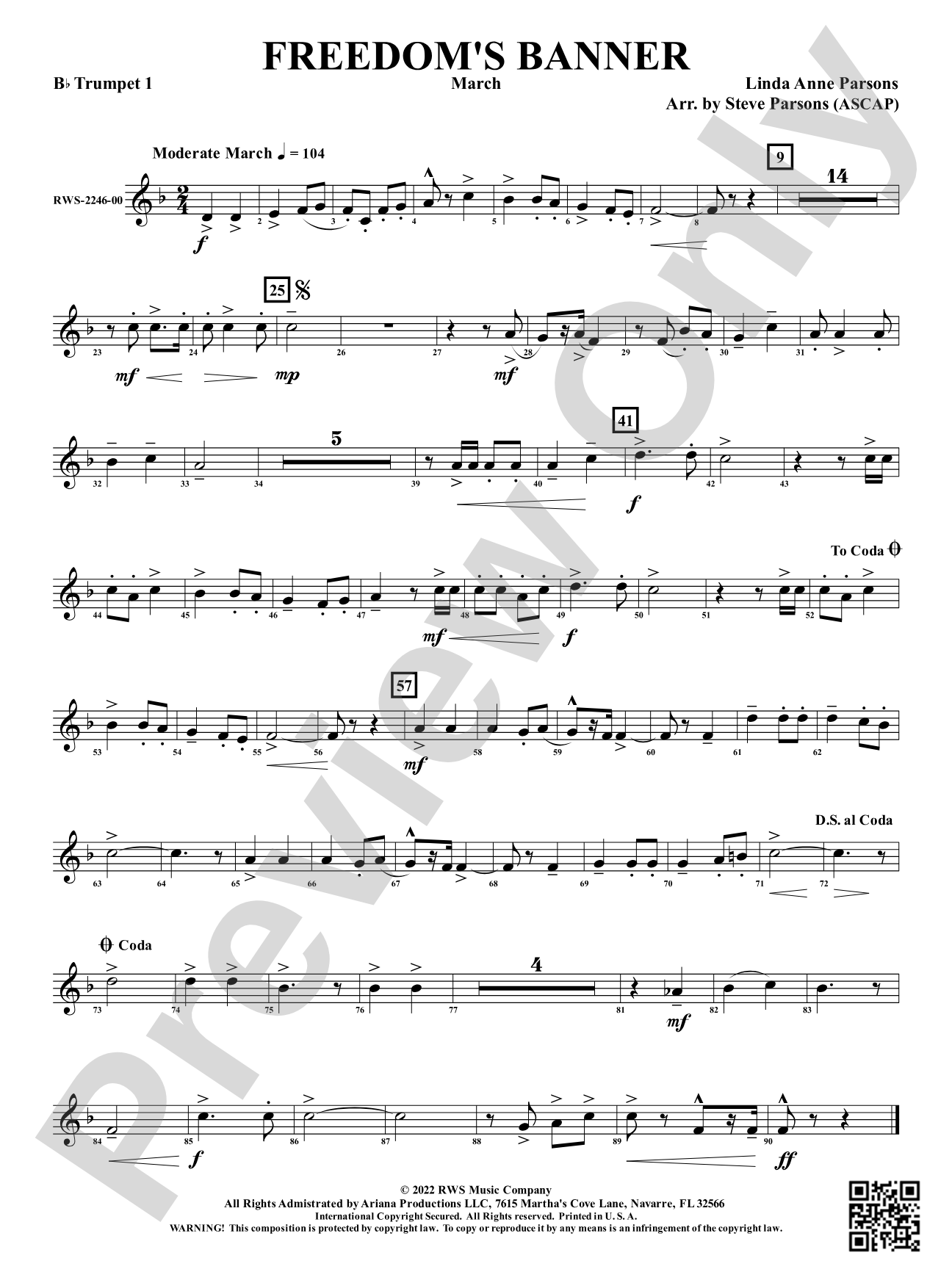Freedom's Banner - March: 1st B-flat Trumpet