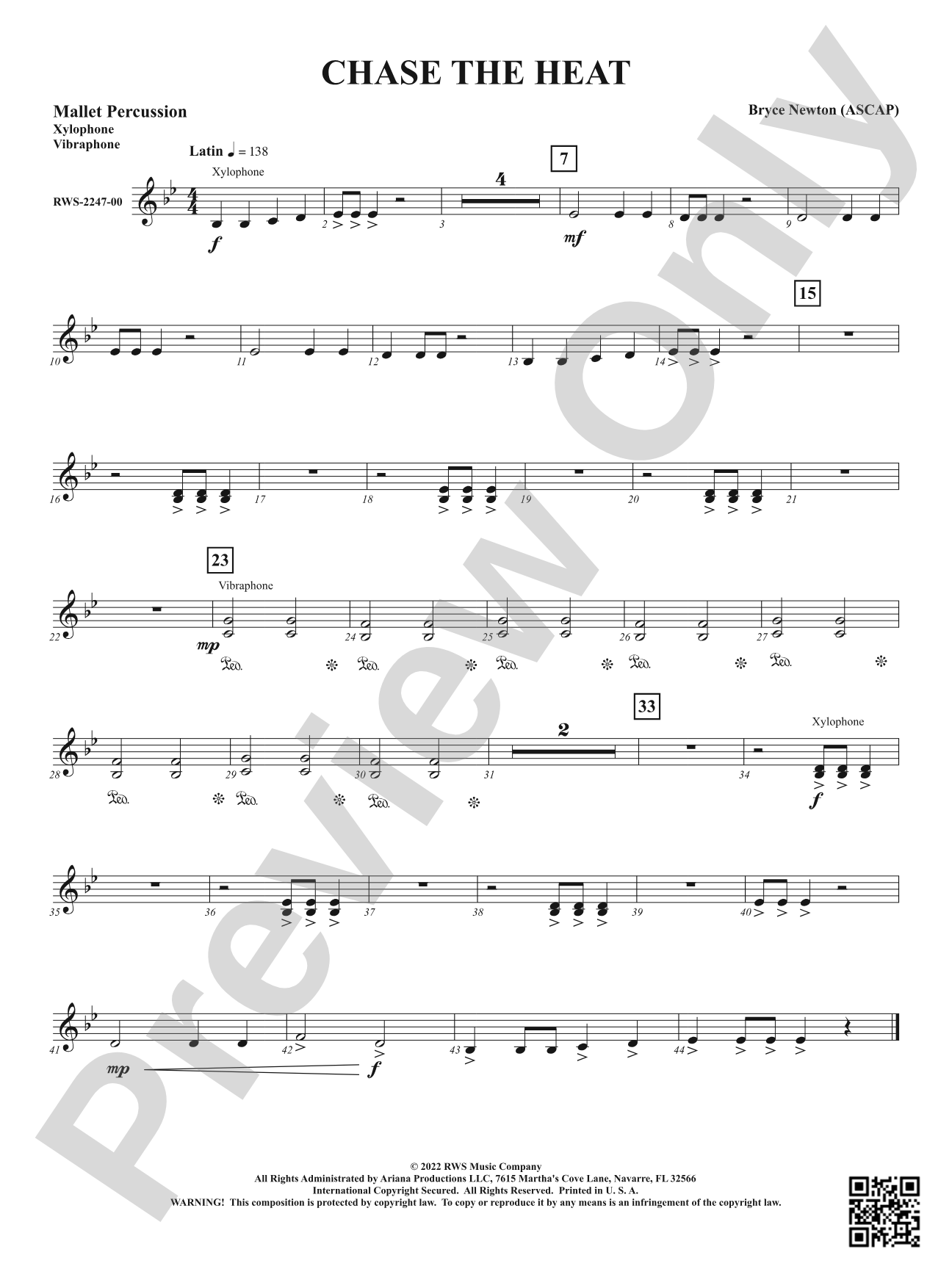 Chase the Heat: 1st Mallet Percussion