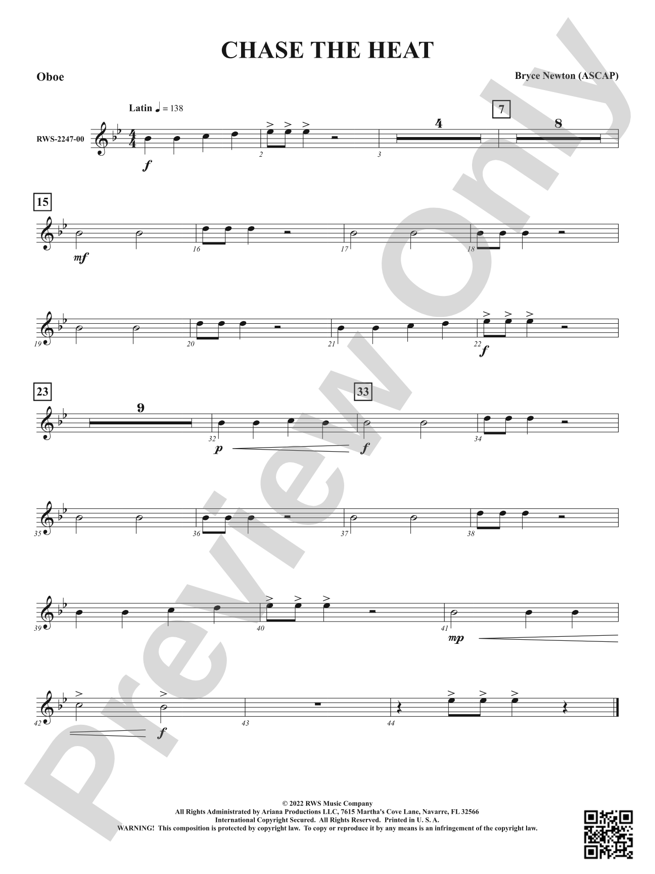 Chase the Heat: Oboe