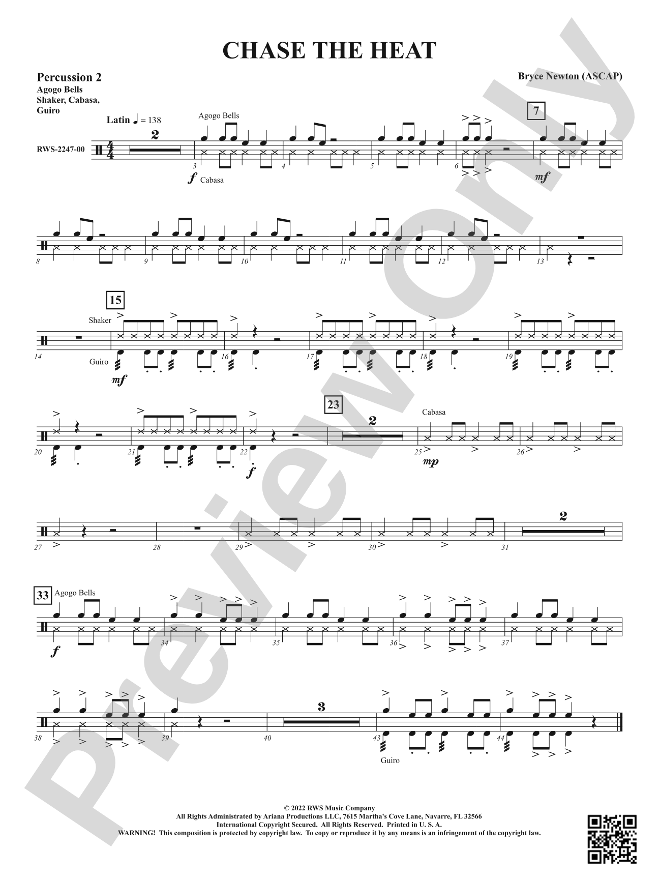 Chase the Heat: 2nd Percussion