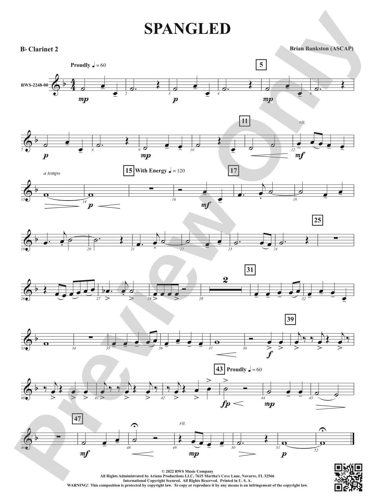 Spangled: 2nd B-flat Clarinet