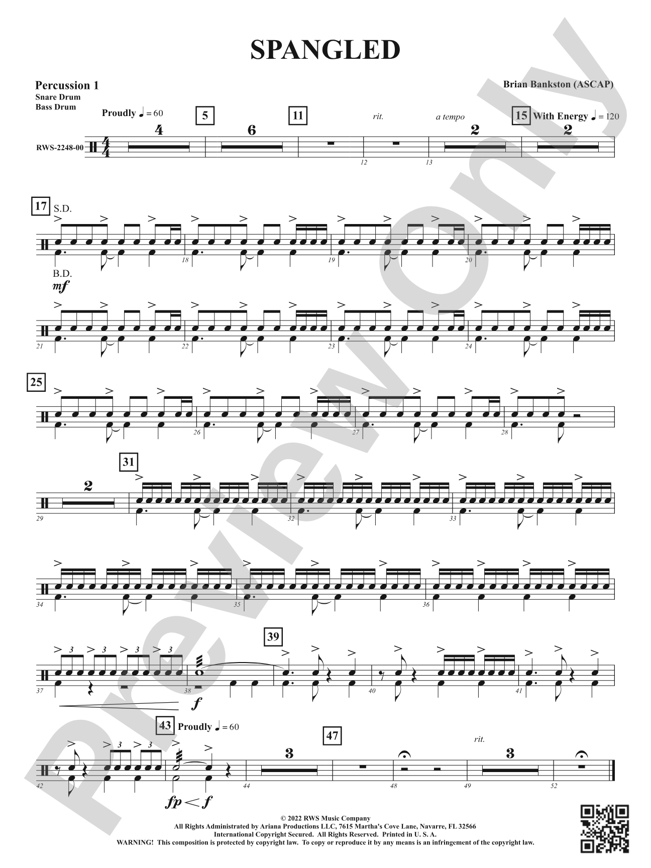 Spangled: 1st Percussion