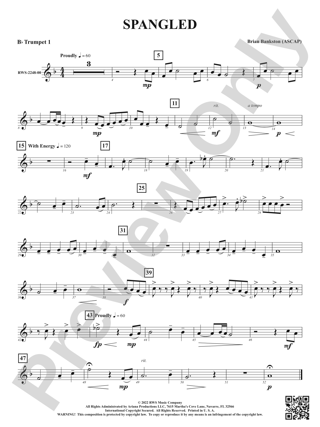 Spangled: 1st B-flat Trumpet