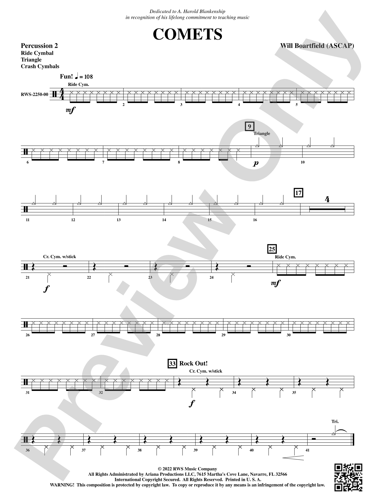 Comets: 2nd Percussion