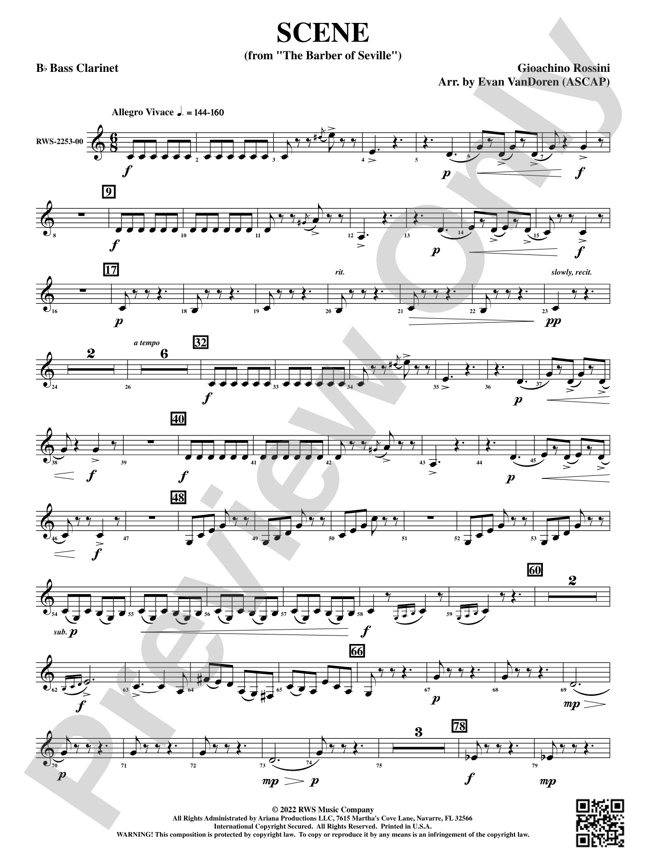 Scene - From <i>The Barber of Seville</i>: B-flat Bass Clarinet