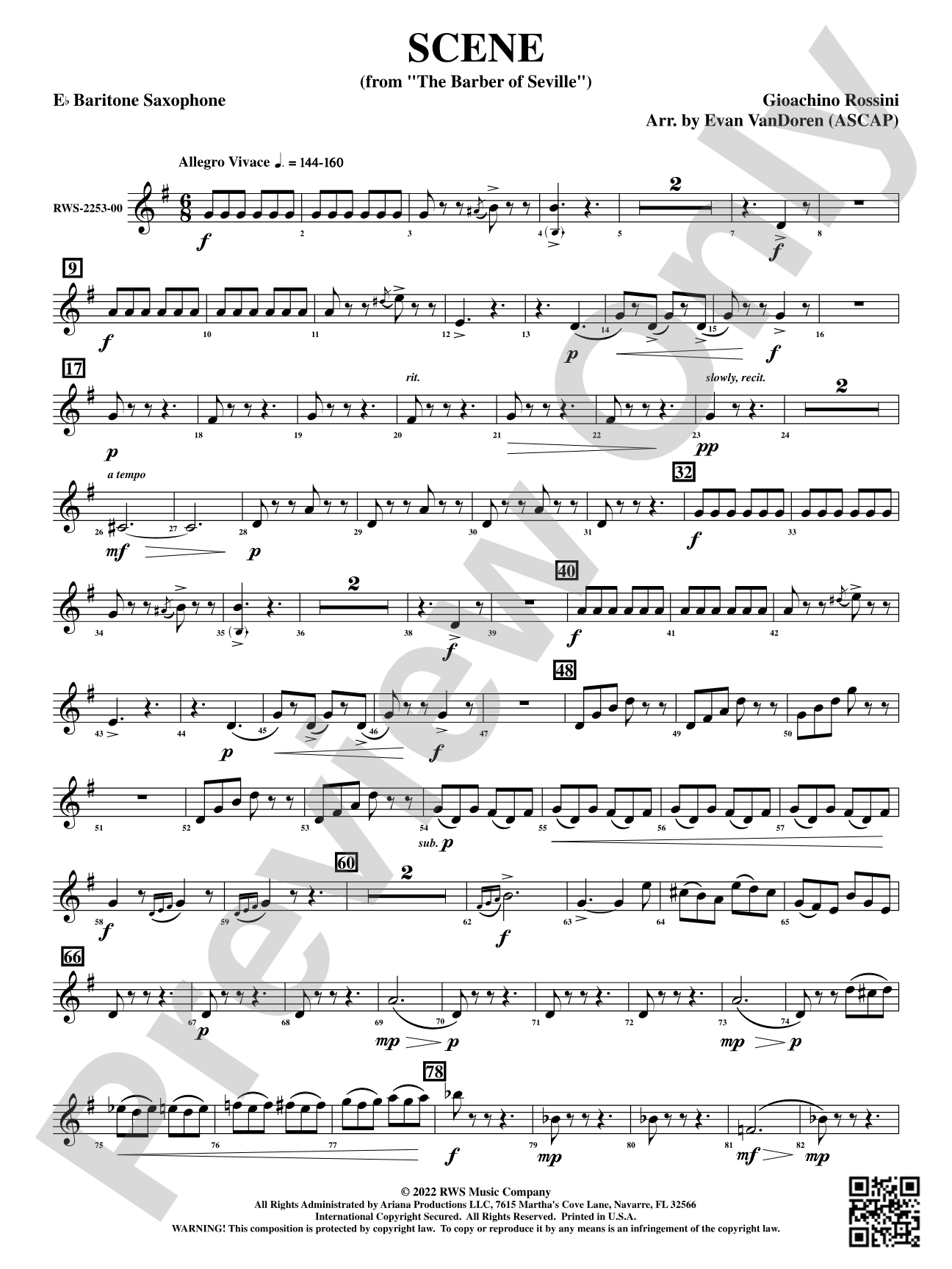 Scene - From <i>The Barber of Seville</i>: E-flat Baritone Saxophone